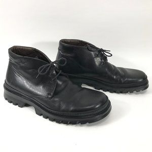 To Boot New York Ankle Boots Mens 7.5 M Black Leather Chukka Lace Up Grunge